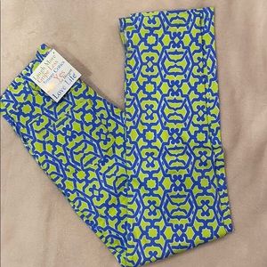 NWT Gretchen Designs Lime and Periwinkle Jean